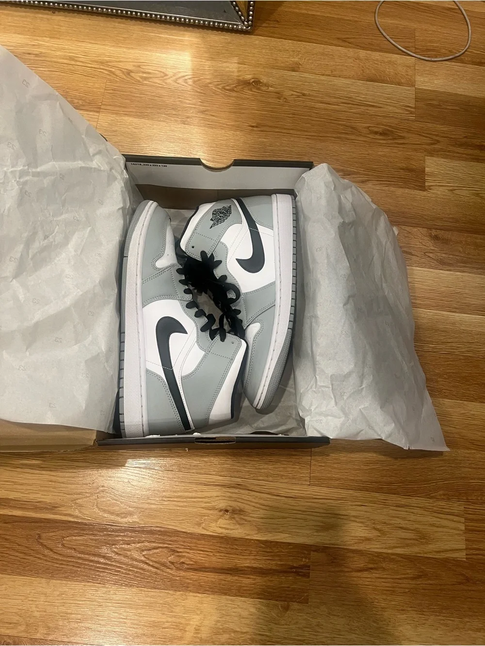 Jordan High-Top Sneakers - White & Gray with Black Accents